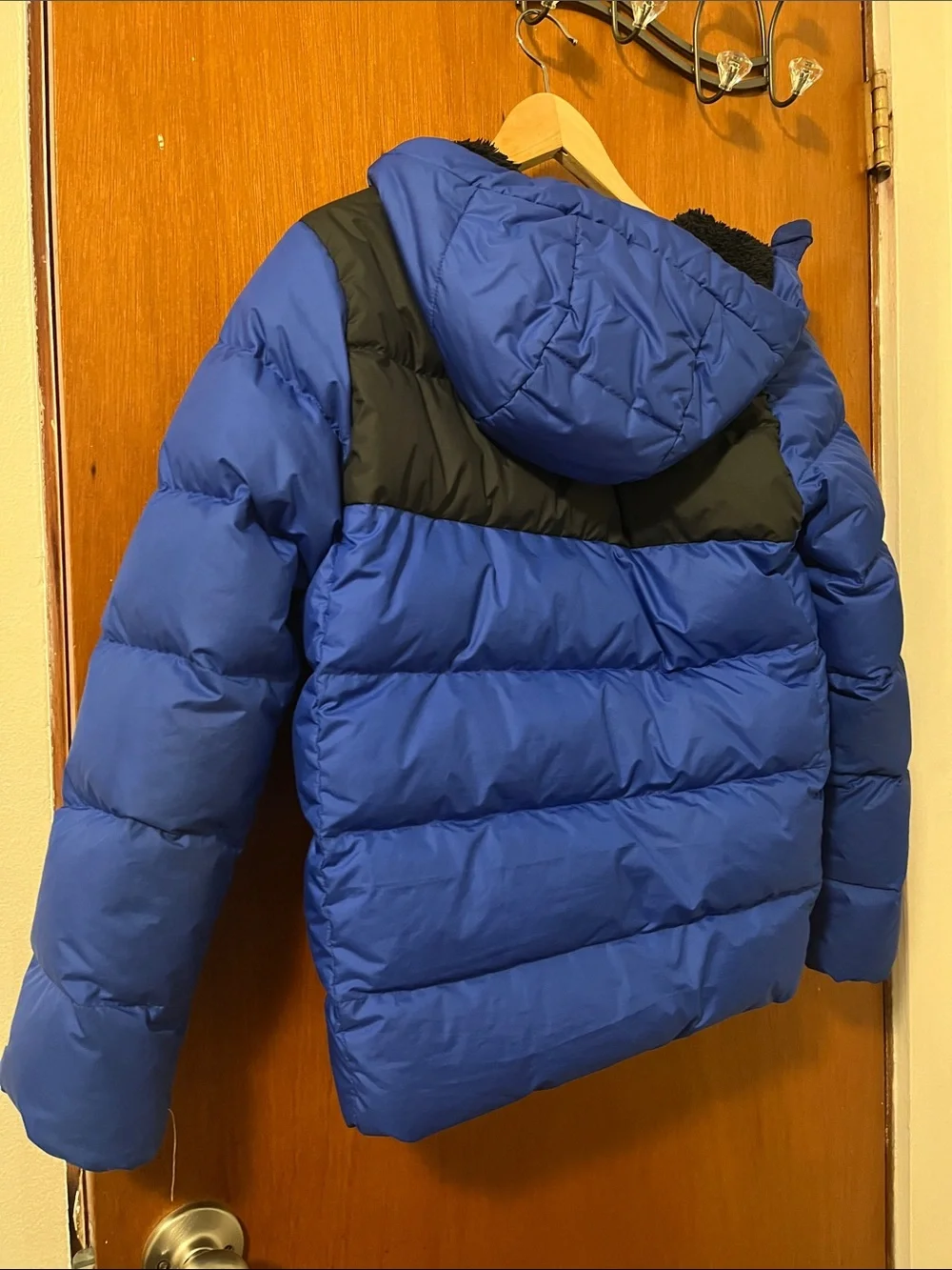The North Face Blue and Black Kids Puffer Jacket